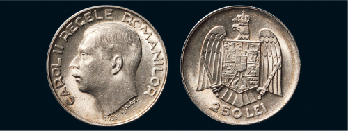 1935年罗马尼亚250LEI银币