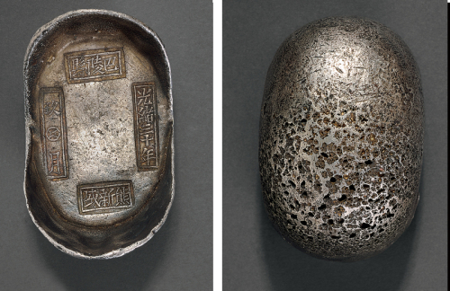 清代湖南“光绪三十年 玖月 巴陵县 熊新盛”五十两龟宝一枚，重量：1862.7克，均匀原色包浆，戳记清晰规整，全字口，两侧分别打“大”、“顺”字戳，品相完美，“巴陵县”地名锭尤为少见，珍罕
