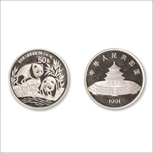 1991年熊猫5盎司纪念银币