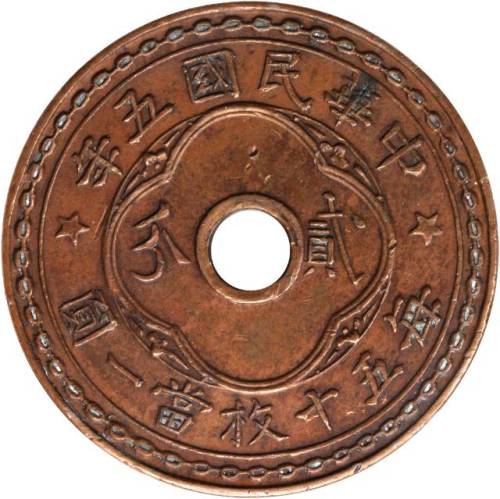 民国五年贰分 NGC AU-Details