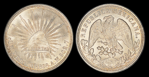 墨西哥鹰洋PCGS MS65