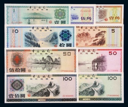 中国银行外汇兑换券全套
