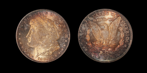 1880年摩根壹圆银币MS67