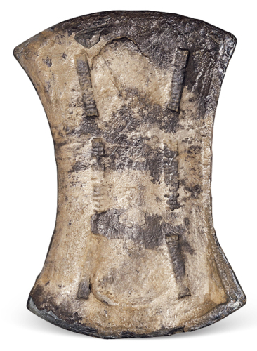 南宋“霸南街西 京销铤银 王五郎”六排戳十二两半银铤一枚，重量：456.1克，原包浆，保存完美