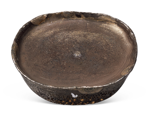 清代四川十两素面圆锭一枚，重量：357.9克，原色包浆，十两川锭标准器，品相极佳