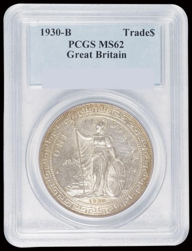 1911、1930年香港“站人”壹圆银币各一枚，NGC、PCGS MS62
