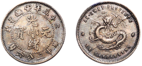 二十五年（1899年）安徽省造光绪元宝三分六厘银币（LM209）