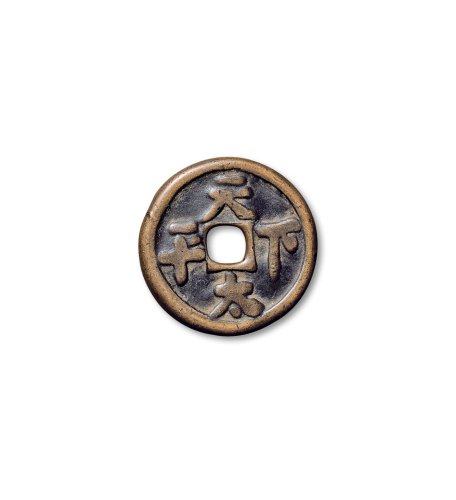 “天下太平”背龙凤纹花钱