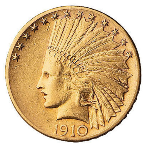 1910年美国10美元金币一枚