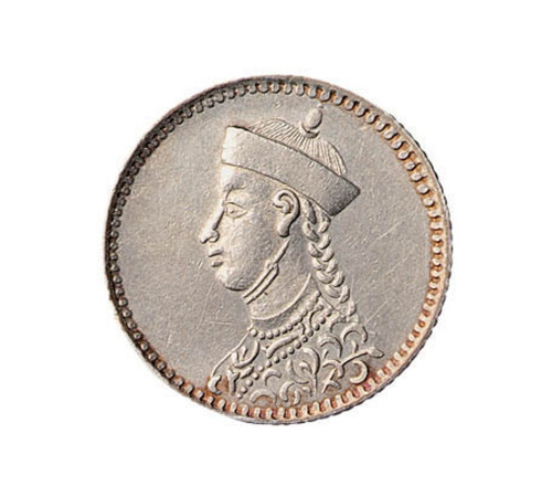 1903年四川省造光绪像1/4卢比银币一枚