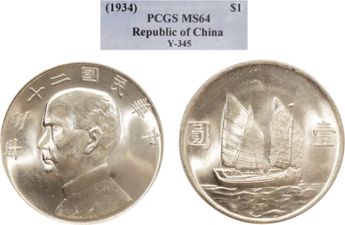 民国二十三年（1934年）孙中山像壹圆银币（LM110）