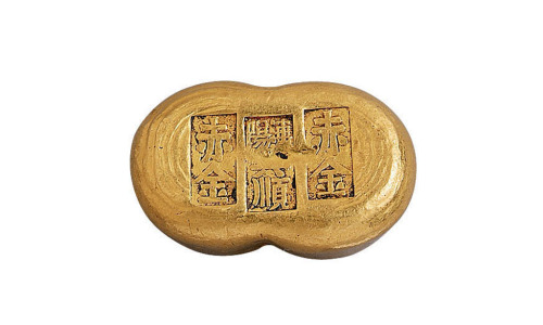 清代“潘阳 兴顺 赤金”背“隆”字壹两金锭一枚