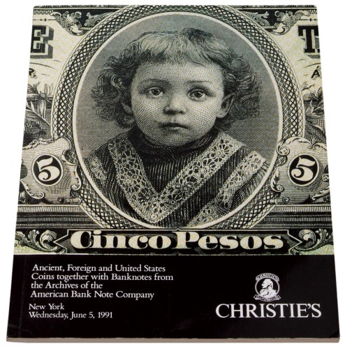 1991年纽约佳士得（Christie’s）公司《美国钞票公司存档样票拍卖目录》一册