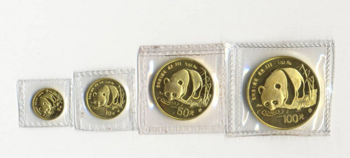 1987年熊猫纪念金币1盎司等多枚币  完未流通