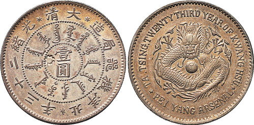 光绪二十三年（1897年）北洋机器局造壹圆（LM444）