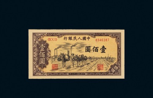 第一版人民币壹佰圆驮运