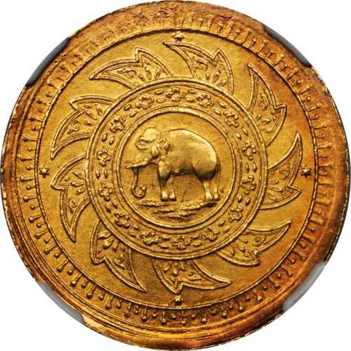 1864年泰国1/2铢金制 NGC MS 64