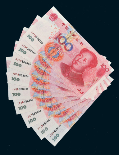 第五版人民币壹佰圆九枚