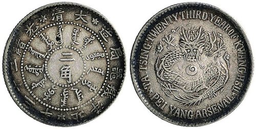光绪二十三年（1897年）北洋机器局造二角银币（LM446）