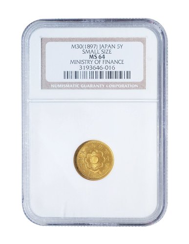 日本明治三十年（1897年）五圆金币