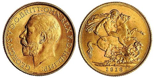 1918年印度乔治五世金币