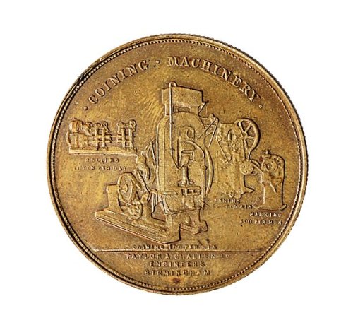 英国伯明翰造机器厂铜质广告章（直径38mm）