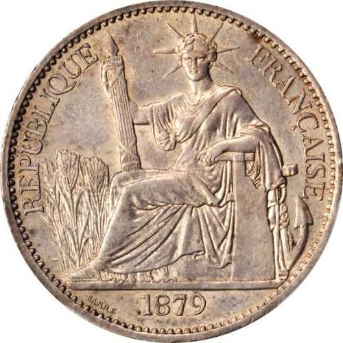 1879-A年坐洋五角银币 PCGS AU Details