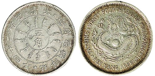 光绪二十四年（1898年）北洋机器局造五角银币（LM450）