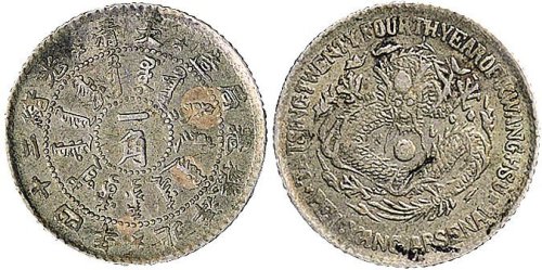 光绪二十四年（1898年）北洋机器局造光绪元宝一角银币（LM452）