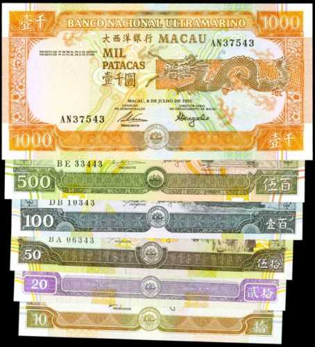 1990-1996年大西洋銀行拾圓至壹仟圓