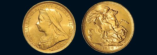 1896年维多利亚像马剑金币