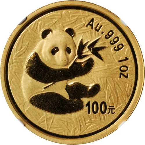 2000年熊猫纪念金币1盎司 NGC MS 69