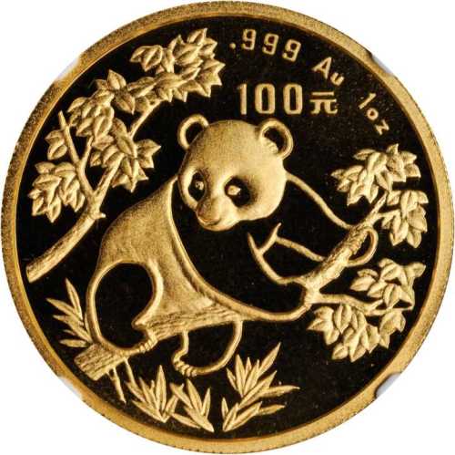 1992年熊猫纪念金币1盎司 NGC MS 69