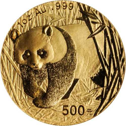 2002年熊猫纪念金币1盎司 NGC MS 69