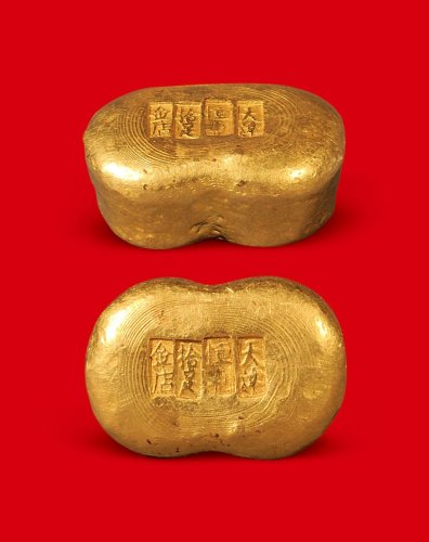 十足金店”一两金锭
