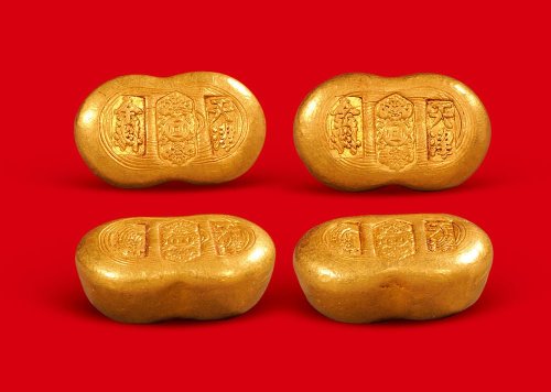 金料”一两金锭（一组二枚）