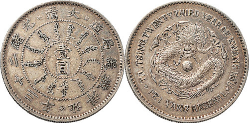 光绪二十三年（1897年）北洋机器局造壹圆（LM444）