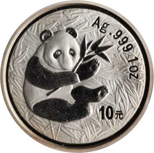 2000年熊猫纪念银币1盎司 PCGS MS 69