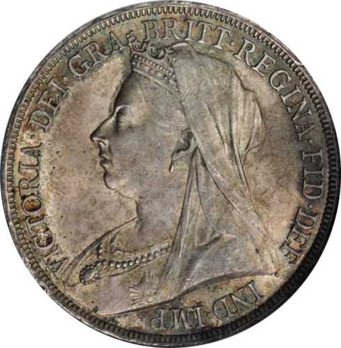 1893-LVI英国一克朗 NGC MS 64