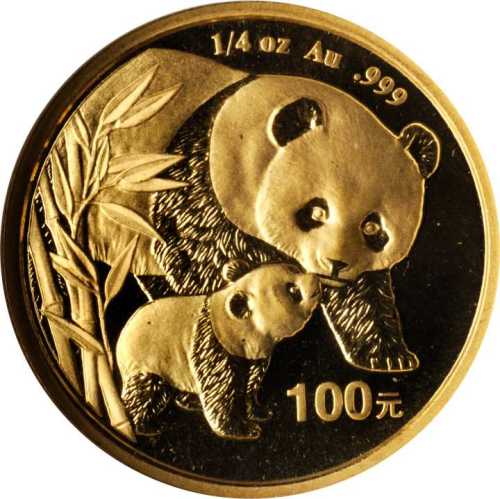 2004年熊猫纪念金币1/4盎司 NGC MS 69