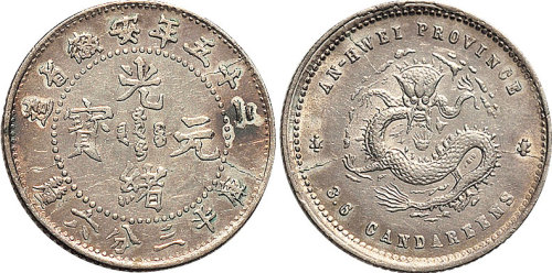 光绪二十五年（1899年）安徽省造光绪元宝三分六厘（LM209）