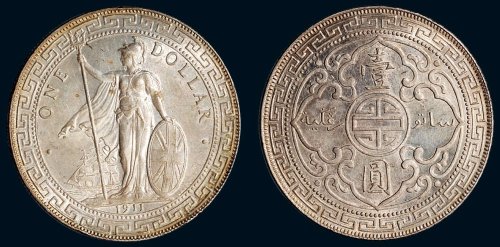 1911年英国贸易站人像壹圆银币