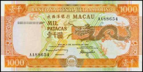 1999年大西洋銀行壹千圓