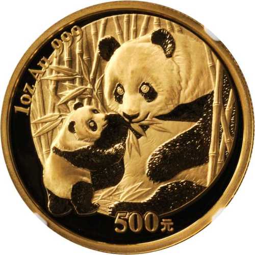 2005年熊猫纪念金币1盎司 NGC MS 69