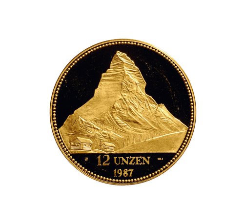 1987年瑞士赫尔维西亚古人物雕塑人物纪念金章
