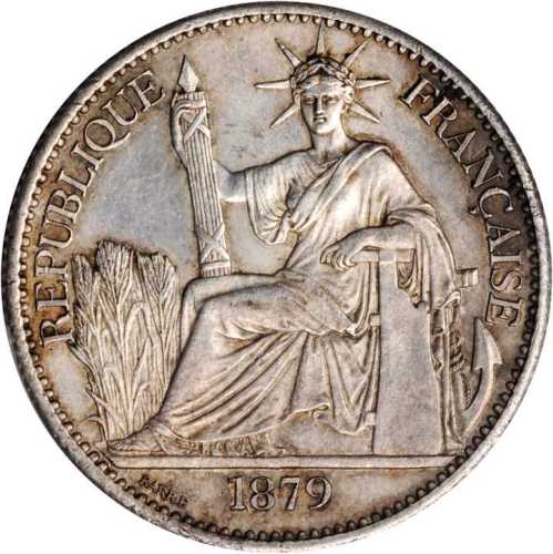 1879-A年坐洋半元银币 PCGS MS 63