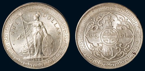 1902年英国贸易站人像壹圆银币