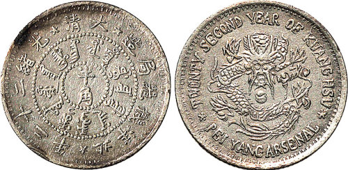 光绪二十二年（1896年）北洋机器局造半角（LM448）