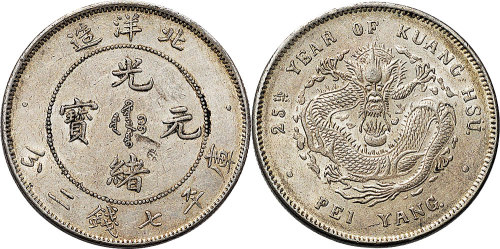 光绪二十五年（1899年）北洋造光绪元宝七钱二分（LM454）