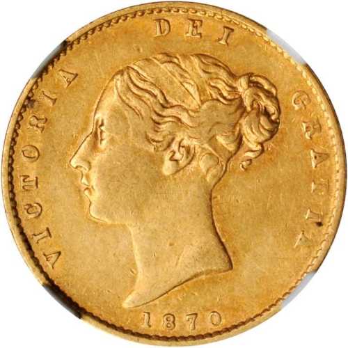1870年1/2 Sovereign金币